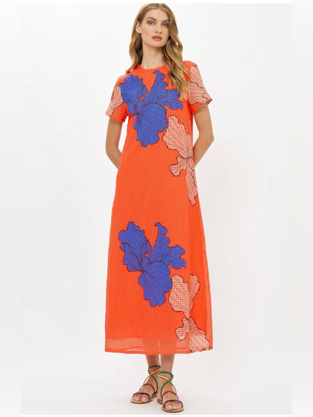 Oliphant Bright Orange Maxi Dress. Worn twice. Original price $398